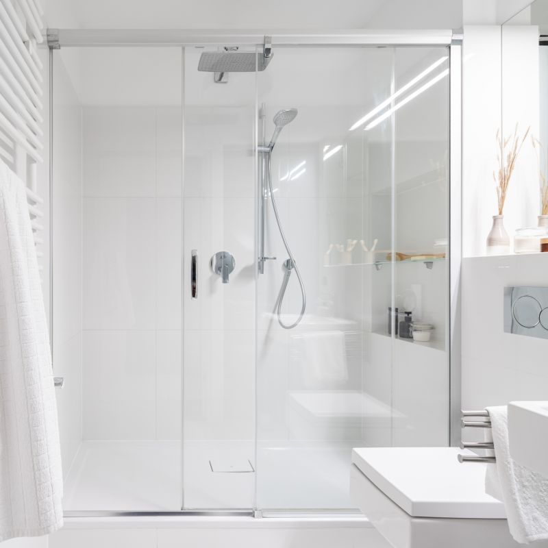 Sleek Shower with Frameless Glass